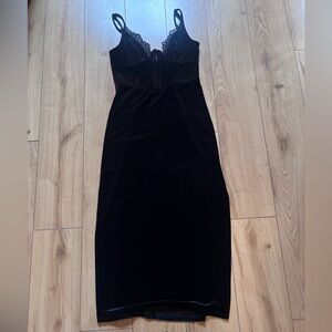 Lulus Black velvet dress